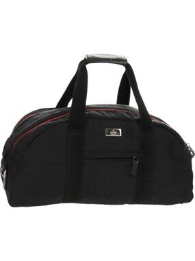 GUCCI Boston Bag Nylon Black Silver 122324